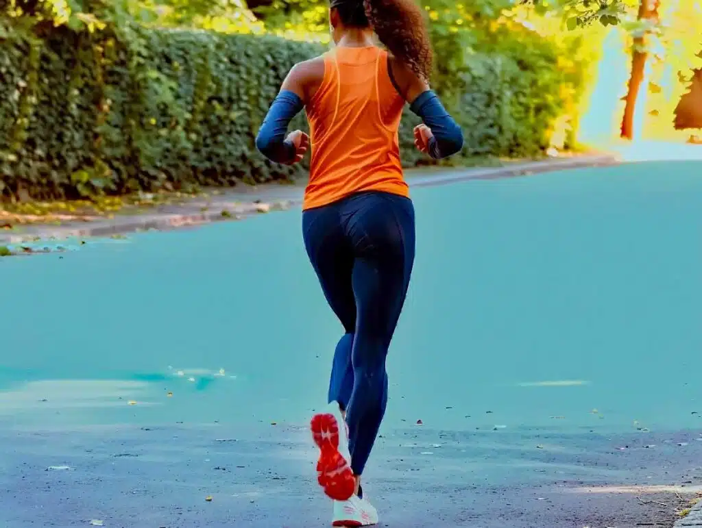 une femme faisant du jogging