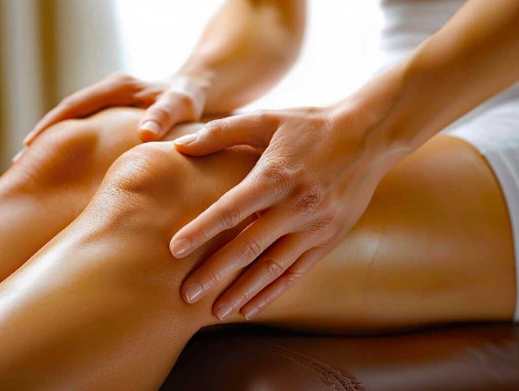 Auto-massage des jambes contre la cellulite